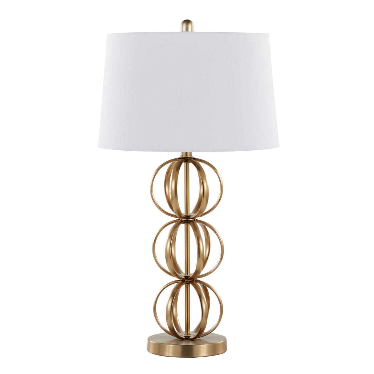Linx - Contemporary Table Lamp (Set of 2) - Gold / White by Couch.com