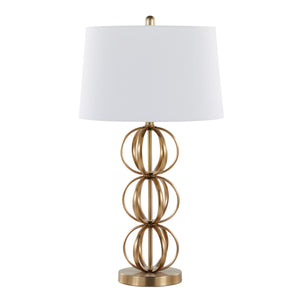 Linx - Contemporary Table Lamp (Set of 2) - Gold / White by Couch.com