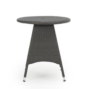 Outdoor Rattan Bistrotable With Surface Round - Gray by Couch.com
