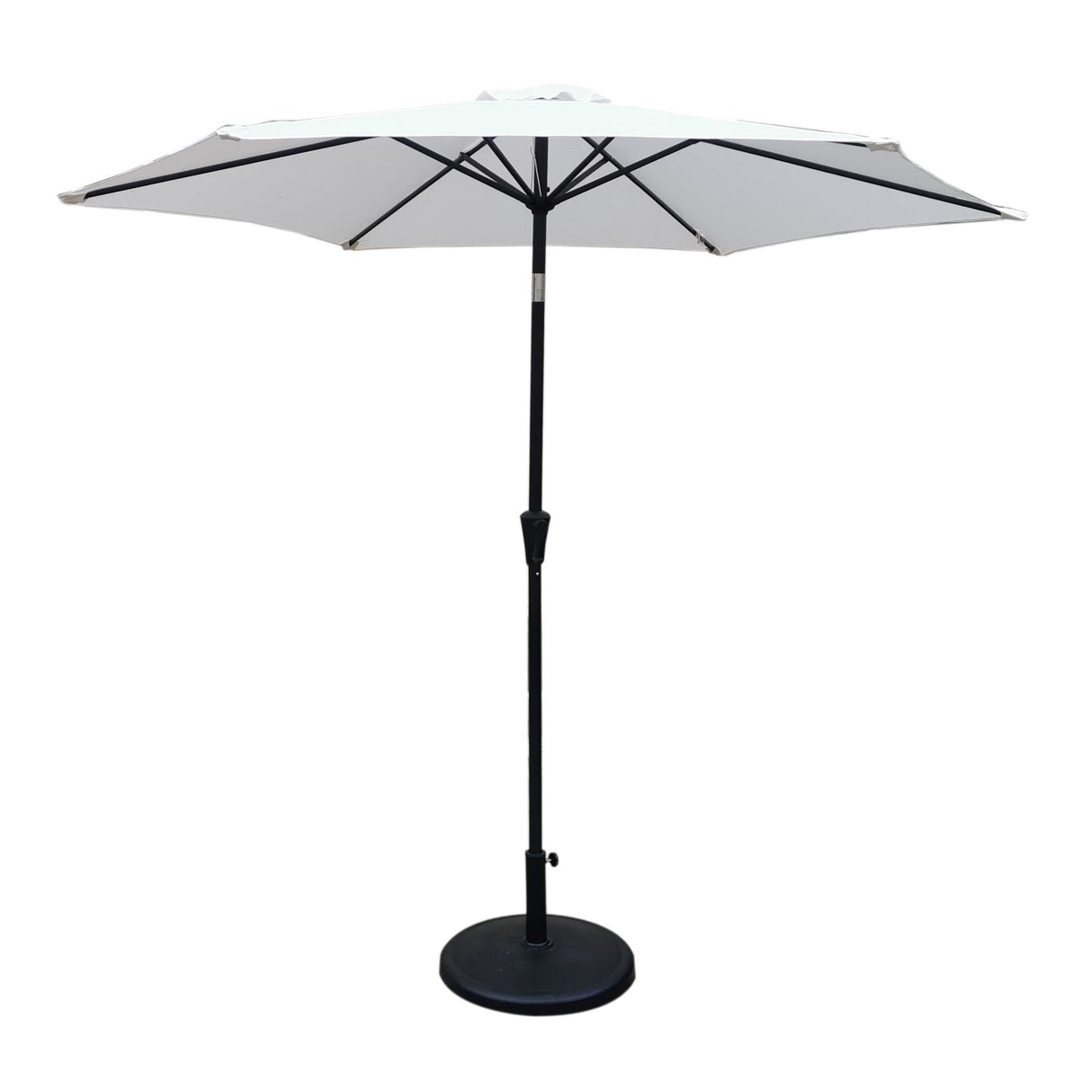8.8' Outdoor Aluminum Patio Umbrella With 42 Pound Round Resin Umbrella Base by Couch.com