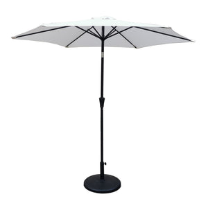 8.8' Outdoor Aluminum Patio Umbrella With 42 Pound Round Resin Umbrella Base by Couch.com