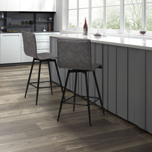 Swivel Counter Stool - Gray by Couch.com