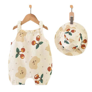 Cotton Gauze Newborn Baby Jumpsuit
