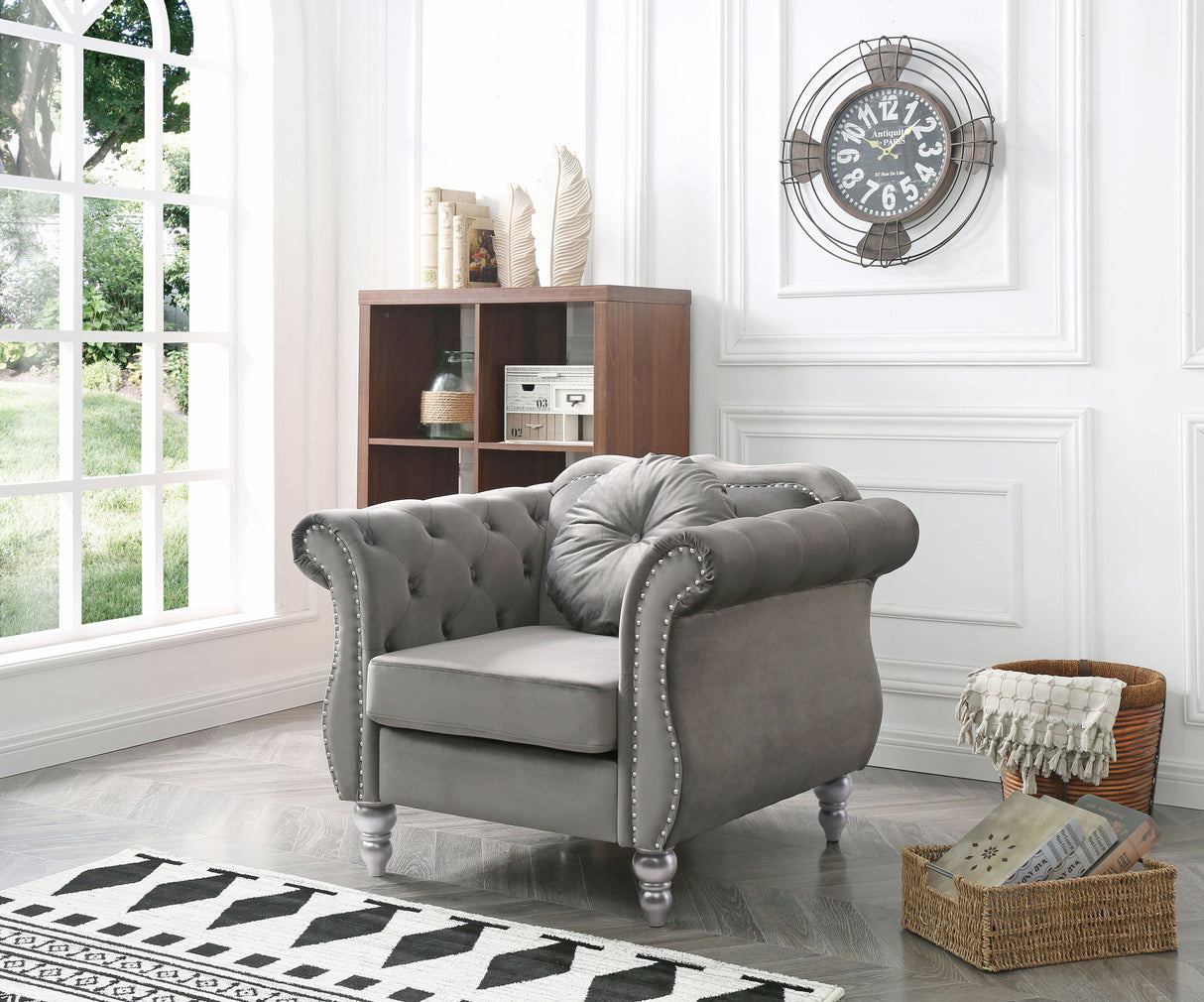 Chic Transitional Flared Arm Chair by Couch.com