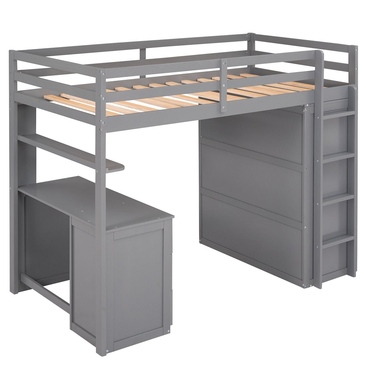 Loft Bed With Drawers, Desk, And Wardrobe by Couch.com
