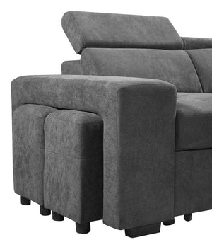 Henrik - Sleeper Sectional Sofa With Storage Ottoman And 2 Stools by Couch.com