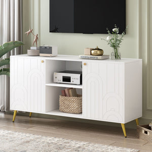 Modern TV Stand With Adjustable Shelf, Handles And Anti-Tip Device by Couch.com