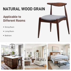 Dining Chairs With Ergonomic Backrest & Comfort Cushions (Set of 2)