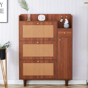 The Modern Minimalist Shoe Cabinet, Suitable For A Variety Of Styles Including Nordic, Japanese, And Industrial - Walnut by Couch.com