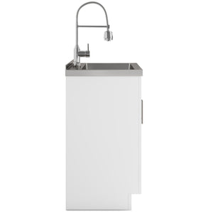 Hennessy - Deluxe Laundry Cabinet With Faucet And Stainless Steel Sink by Couch.com