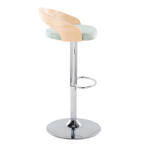 Grotto - Mid Century Modern Adjustable Height Barstool & Swivel With Oval Footrest (Set of 2) by Couch.com