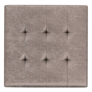 Shay - Large Square Coffee Table Storage Ottoman Mid-Century Style by Couch.com