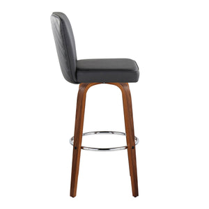 Henry - Contemporary Fixed Height Barstool With Swivel With Round Footrest (Set of 2) by Couch.com