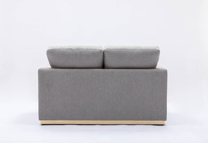 Valin - Linen Loveseat For Living Room - Gray by Couch.com