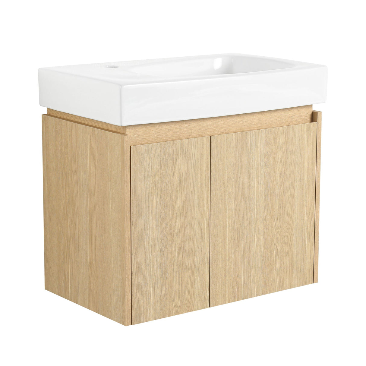 Modern Bathroom Vanity With Ceramic Basin, Wall Mounted Floating Sink Combo, Storage Cabinet by Couch.com