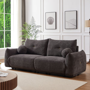 2 Seater Cushion Sofa With 2 Cushions And 2 Ball Pillows by Couch.com