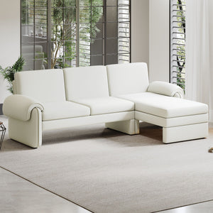 Convertible Futon Sofa Bed With Adjustable Backrest, Reversible Chaise Lounge And 2 Removable Armrest Pillows by Couch.com