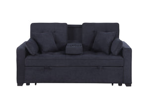 Cody II - 69.5"W Woven Fabric Convertible Sleeper Loveseat with Cup Holder by Couch.com