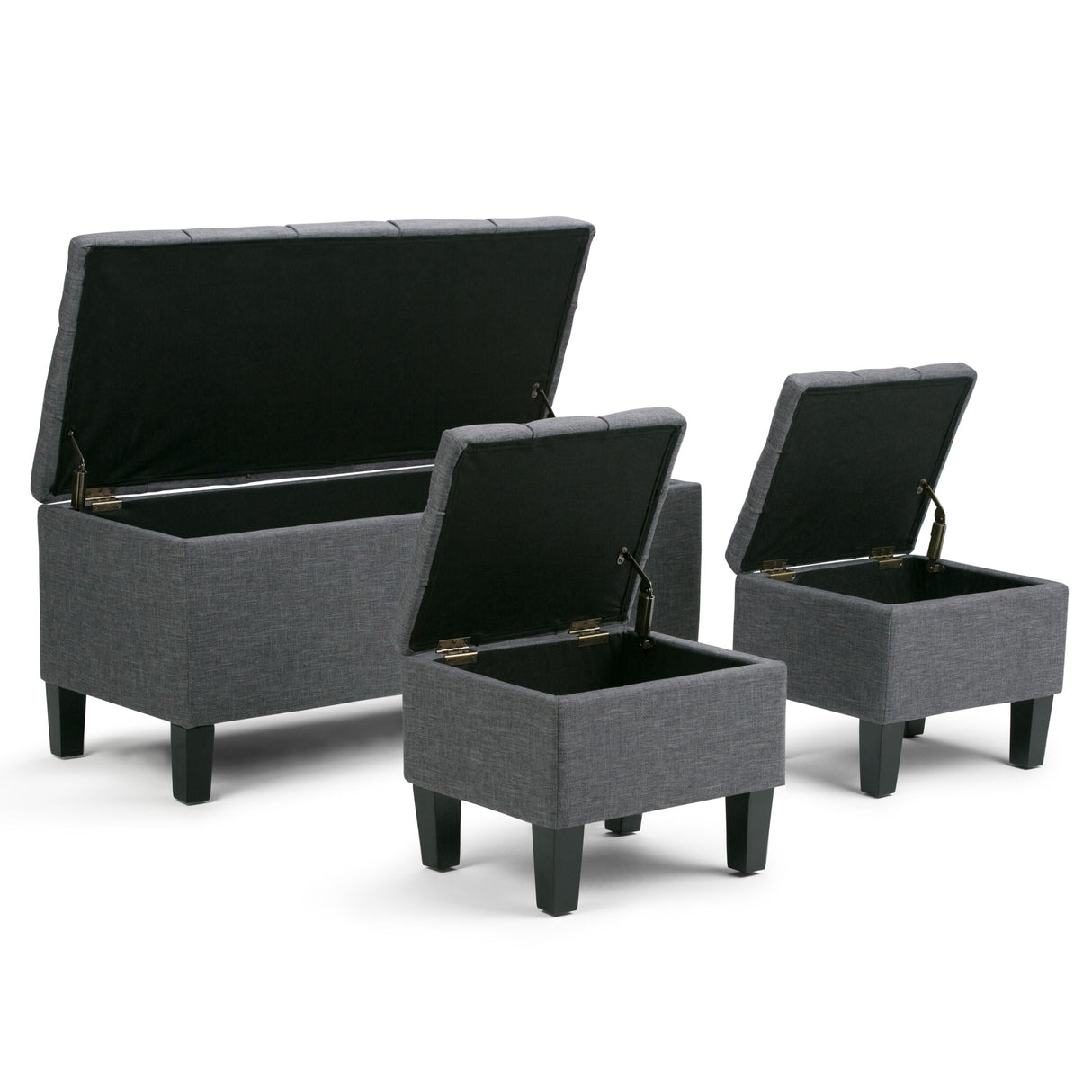 Dover - 3 Piece Storage Ottoman Contemporary Design by Couch.com