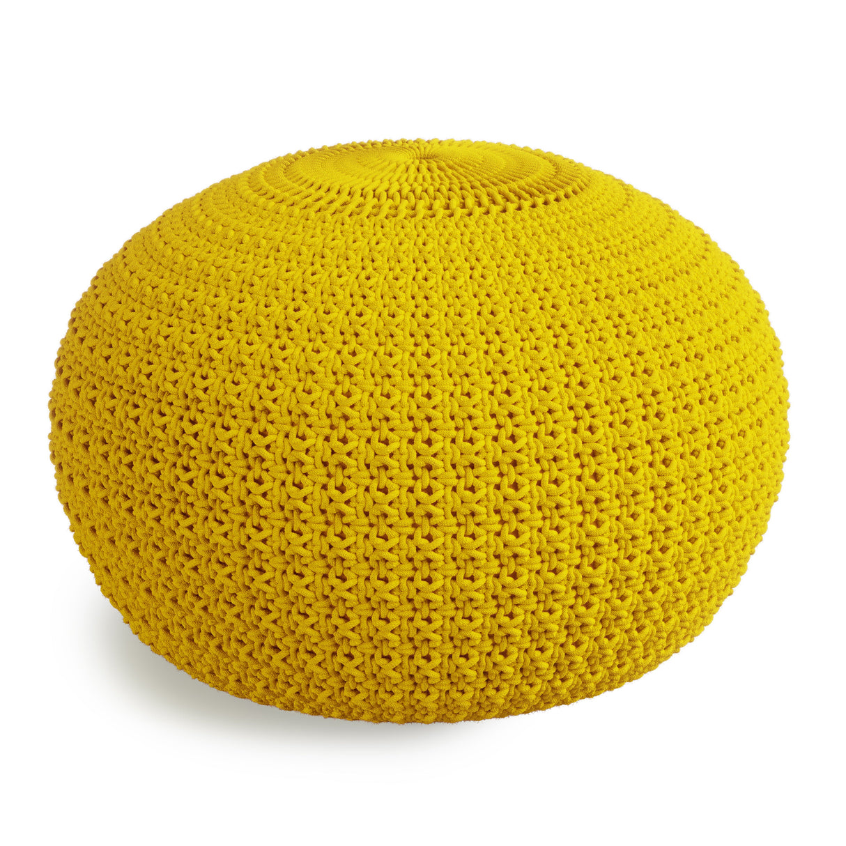 Sonata - Handcrafted Round Knitted Outdoor / Indoor Pouf by Couch.com