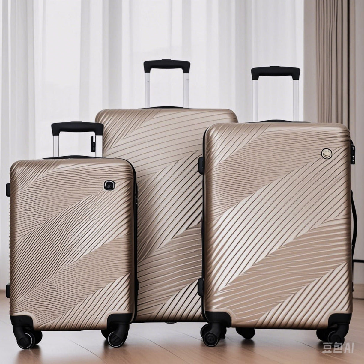 3 Piece Luggage Sets Lightweight Suitcase With Two Hooks, Spinner Wheels, by Couch.com