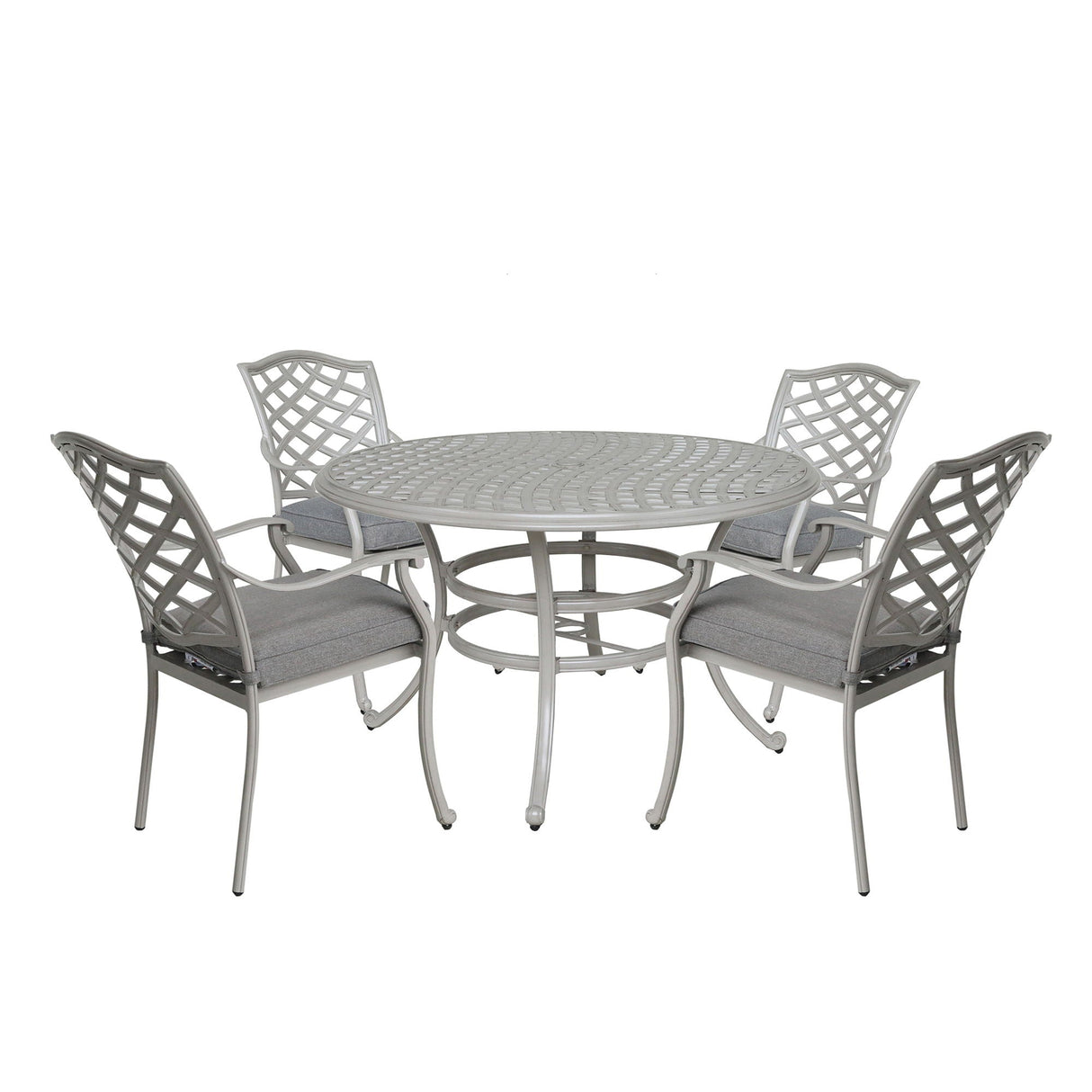 Stylish Outdoor Aluminum 5 Piece Round Dining Set by Couch.com