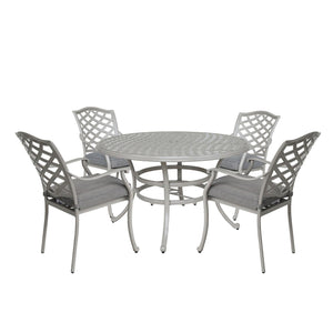 Stylish Outdoor Aluminum 5 Piece Round Dining Set by Couch.com