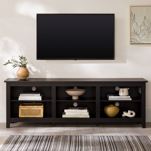 Modern Transitional 3 Shelf Open Storage 70" TV Stand For 80" TVs by Couch.com