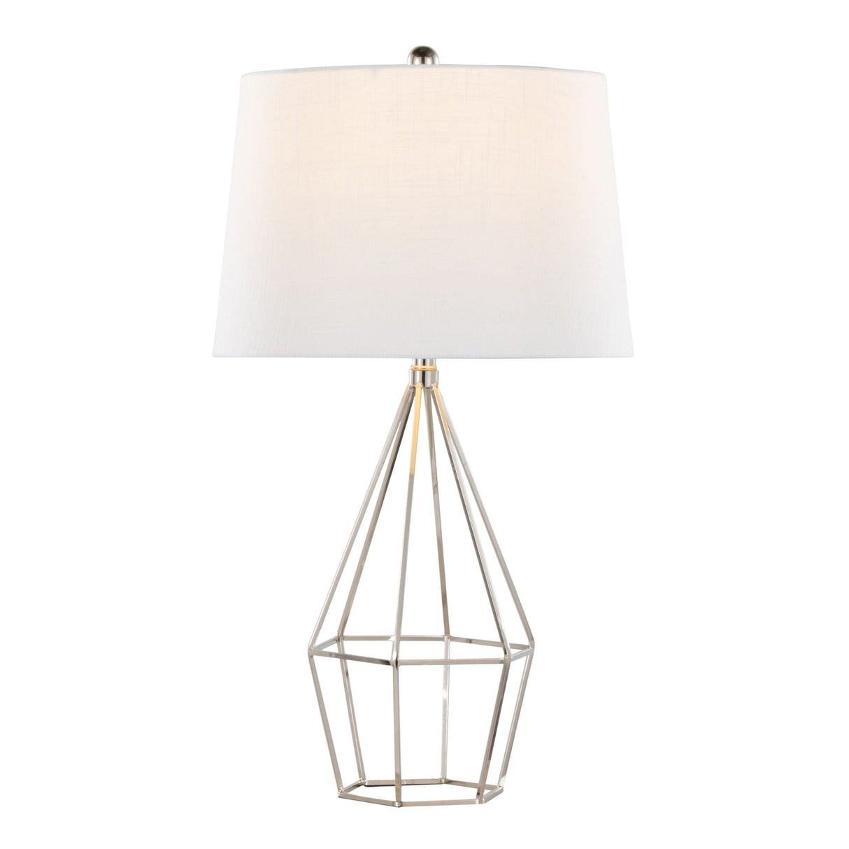 Diana - Contemporary Table Lamp (Set of 2) - Polished Nickel / Black Satin by Couch.com