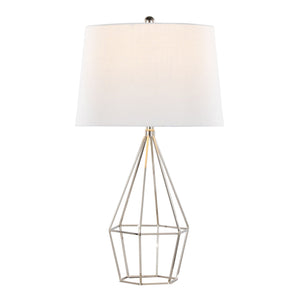 Diana - Contemporary Table Lamp (Set of 2) - Polished Nickel / Black Satin by Couch.com