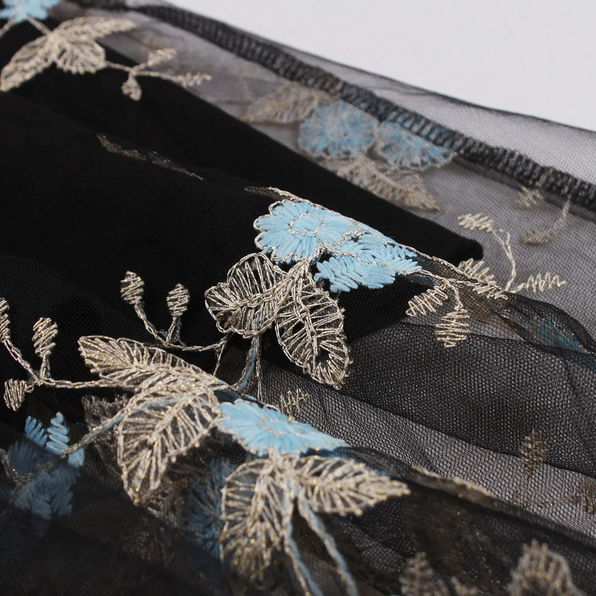 Elegant 1950s Embroidered Mesh Retro Party Dress