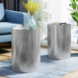 Catalyst - Outdoor Hammered Metal Side Table (Set of 2) by Couch.com
