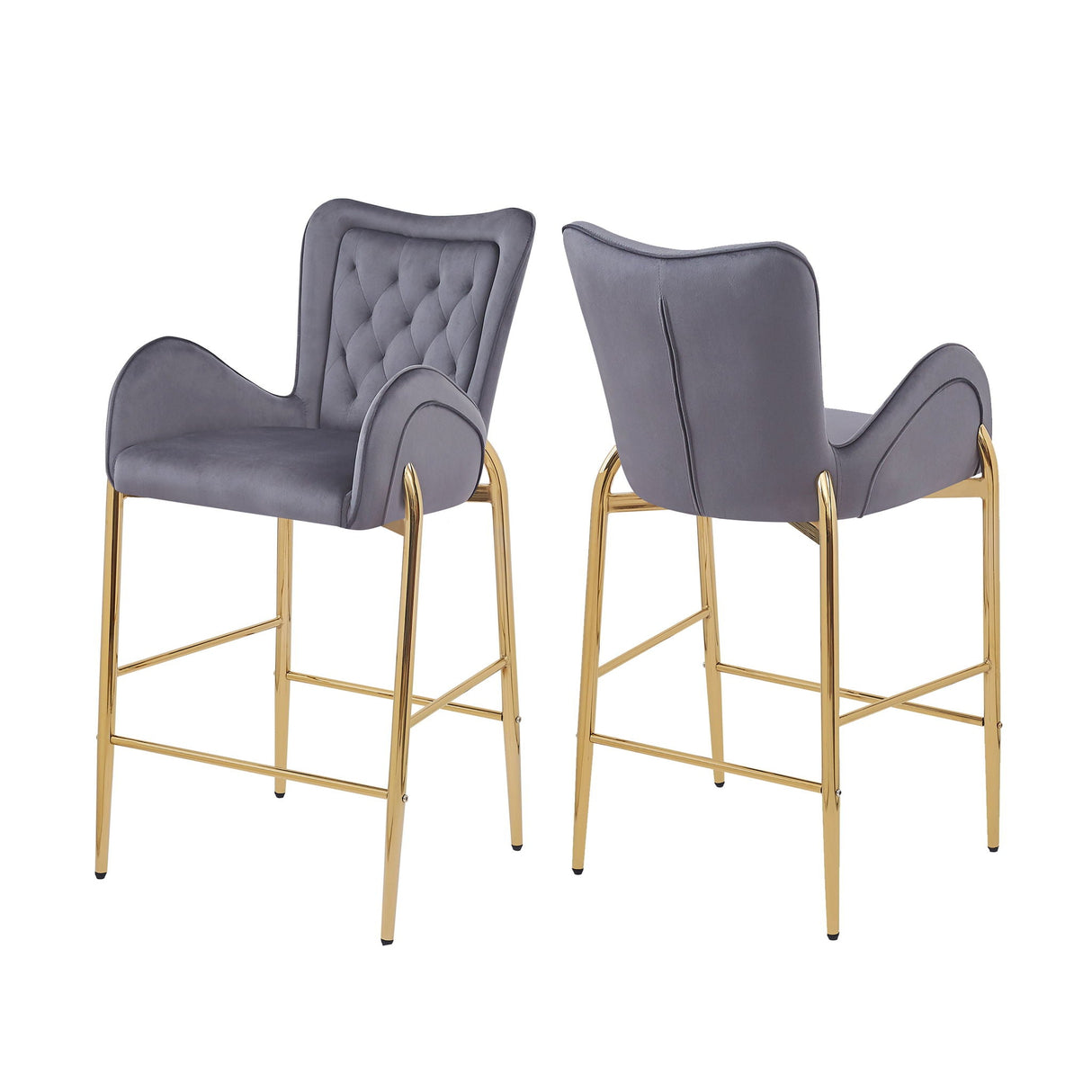 Fabric Counter Height Bar Stools (Set of 2)