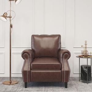 Contemporary Club Chair With Nailhead Trim And Rolled Armrests by Couch.com