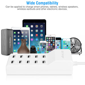 10 Ports USB Charging Station Hub 50W by DirectDeals