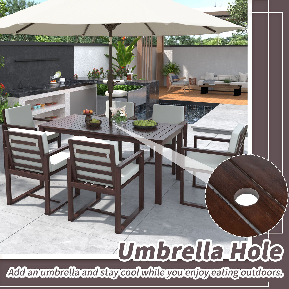 Patio Dining Set Outdoor Dining Table And Chair Set With And Removable Cushions For Patio by Couch.com