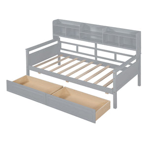 Daybed, Slat Support, With Bedside Shelves And 2 Drawers by Couch.com