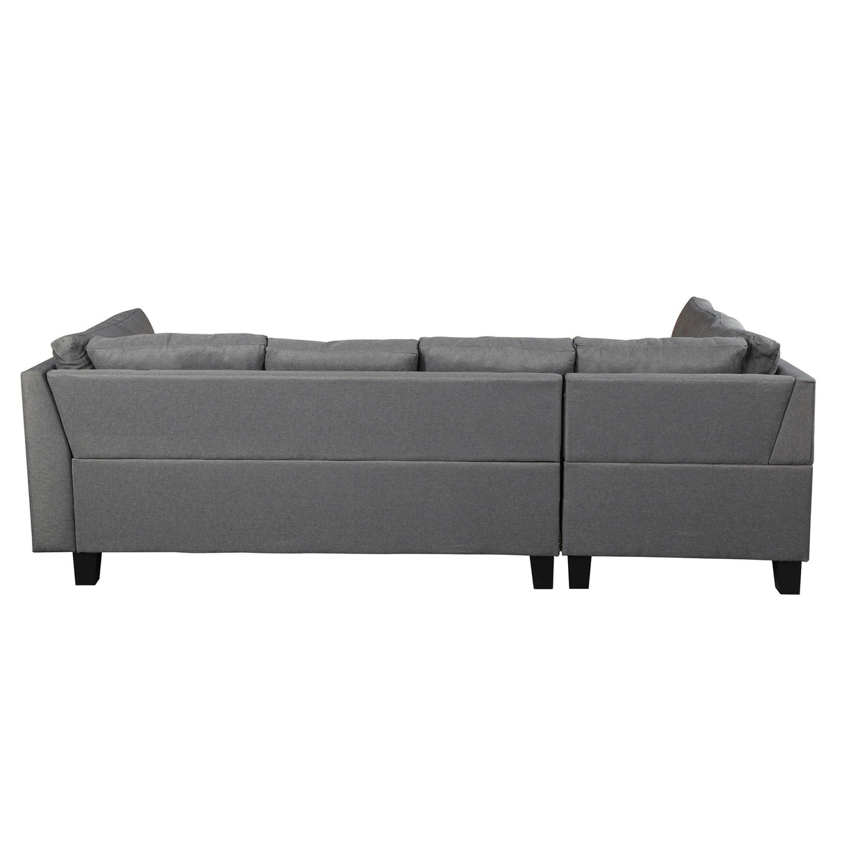 Sectional Sofa Set For Living Room With Right Hand Chaise Lounge And Storage Ottoman - Gray by Couch.com