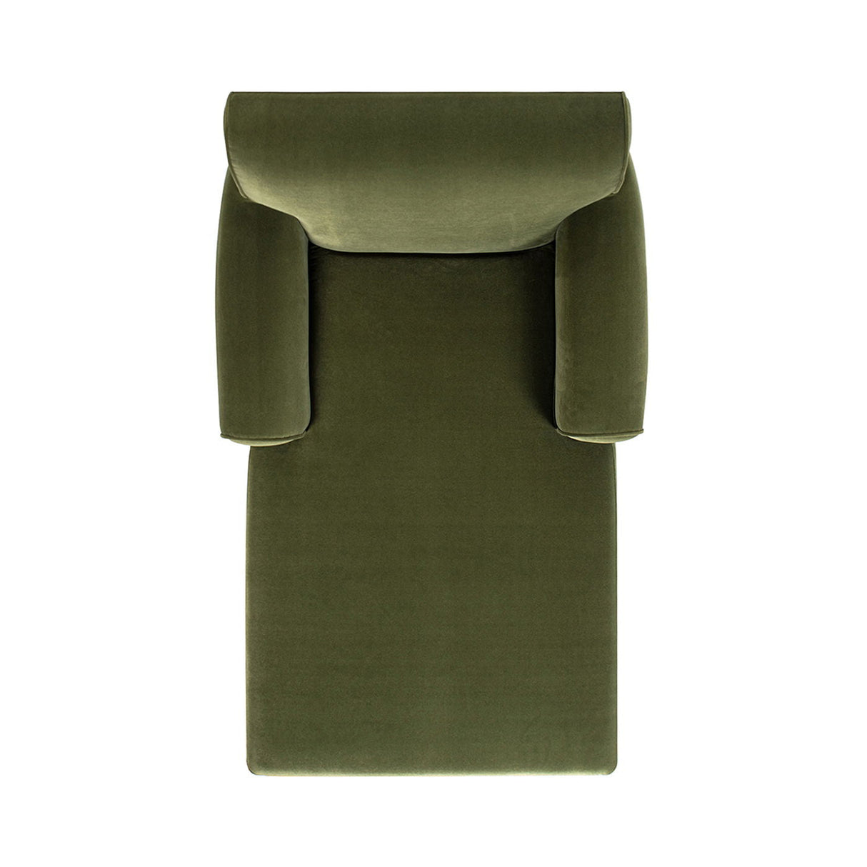Couch.com Alana Lawson Chaise Lounge Chair Olive Green, Durable Design, Fabric Construction, Dark Green Finish by Couch.com