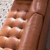 Mid-Century Tufted, Leather Sofa by Couch.com