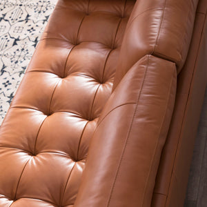 Mid-Century Tufted, Leather Sofa by Couch.com