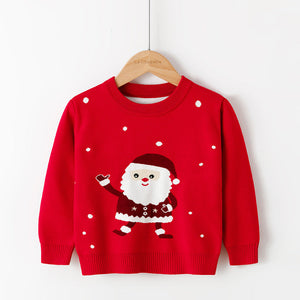 Cotton Double Layer Autumn Winter Christmas Long Sleeved Children's Sweater