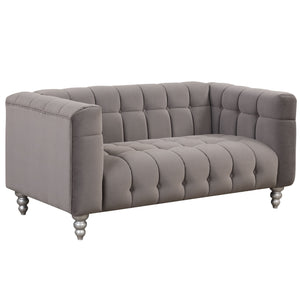 Modern Sofa Dutch Fluff Upholstered Sofa With Wood Legs, Buttoned Tufted Backrest by Couch.com