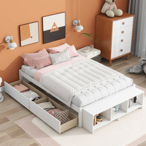 Bed With Storage Case, 2 Storage Drawers, Lengthwise Support Slat by Couch.com