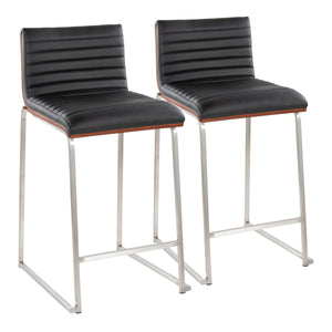 Mason Mara - Contemporary Fixed Height Counter Stool (Set of 2) by Couch.com