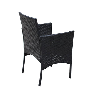 4 PC Rattan Patio Furniture Set Outdoor Cushioned Wicker Sofa