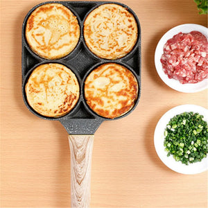Four-Hole Non-Stick Omelet Pan: Versatile Breakfast Cookware