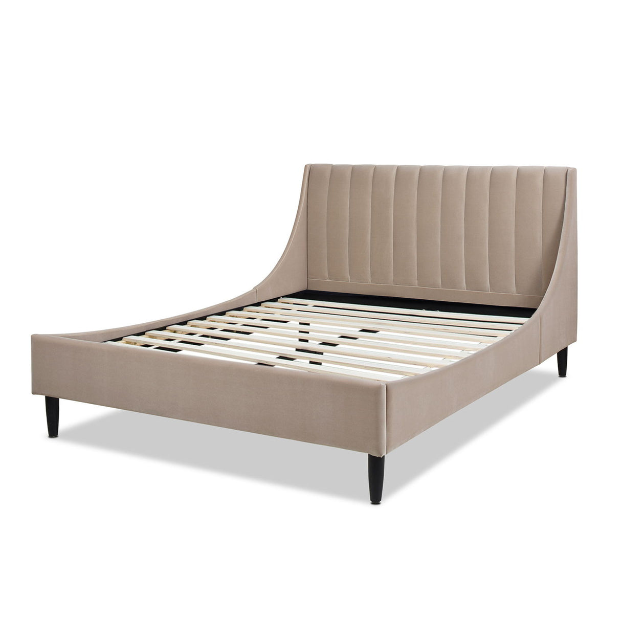 Aspen - Vertical Tufted Modern Headboard Platform Bed Set by Couch.com