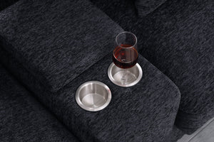 Celine - Chenille Fabric Corner Sectional Sofa With Right-Facing Chaise, Cupholders, And Charging Ports by Couch.com