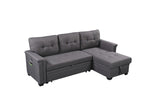 Nathan - Reversible Sleeper Sectional Sofa With Storage Chaise, USB Charging Ports And Pocket by Couch.com